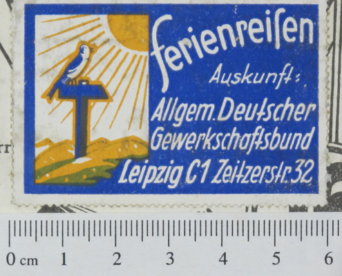 Etikett Allgemeiner Deutscher Gewerkschaftsbund Ortsausschuss Leipzig