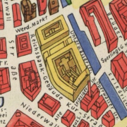Abbildung des Reichsbank-Gebäudes auf der schematischen Karte der Berliner Innenstadt